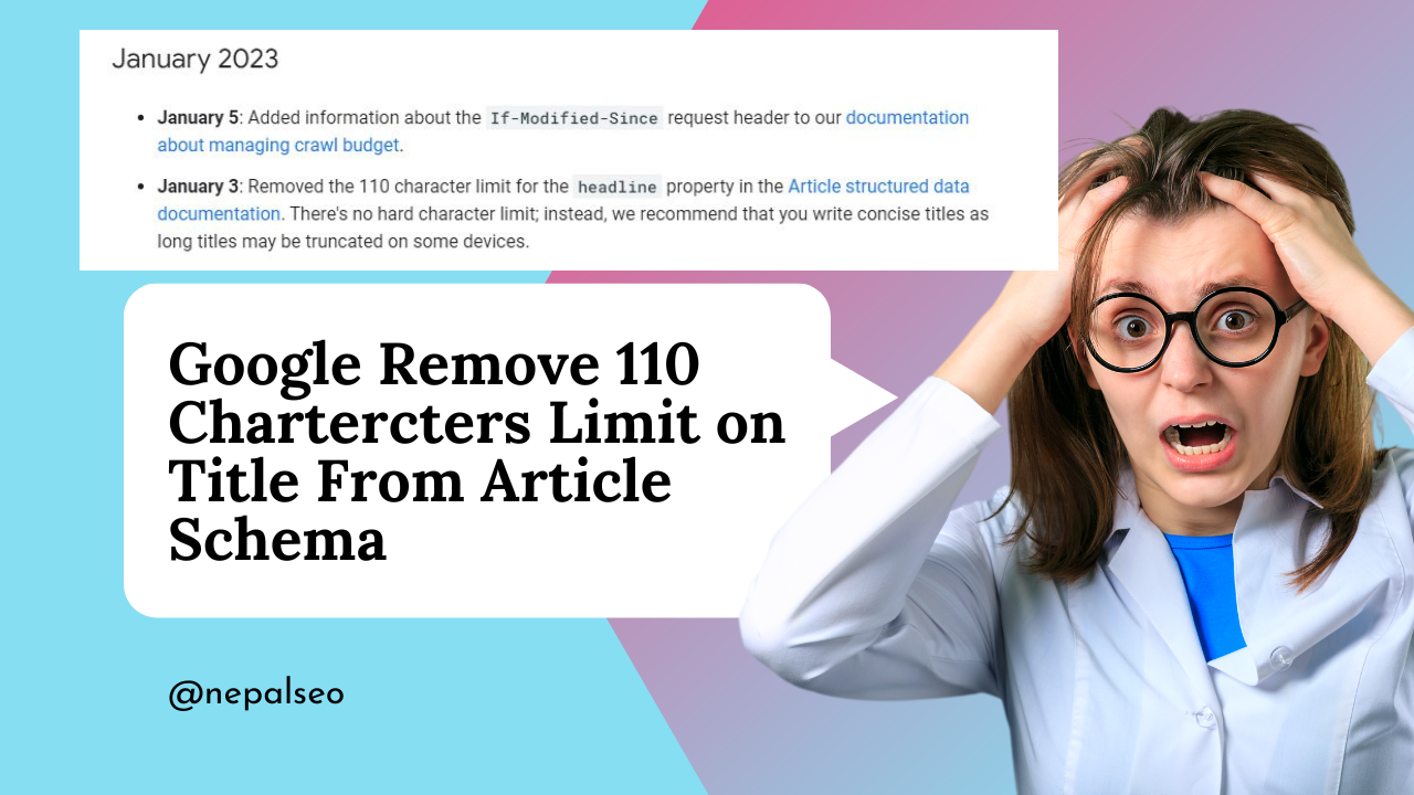 Thumbnail of Remove 110 Chartercters Limit on Title From Article Schema
